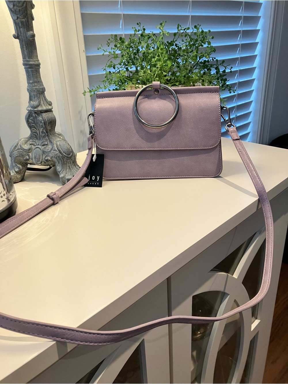 Joy Susan Lilac Crossbody Bag with Metal Ring - Picture 2 of 7